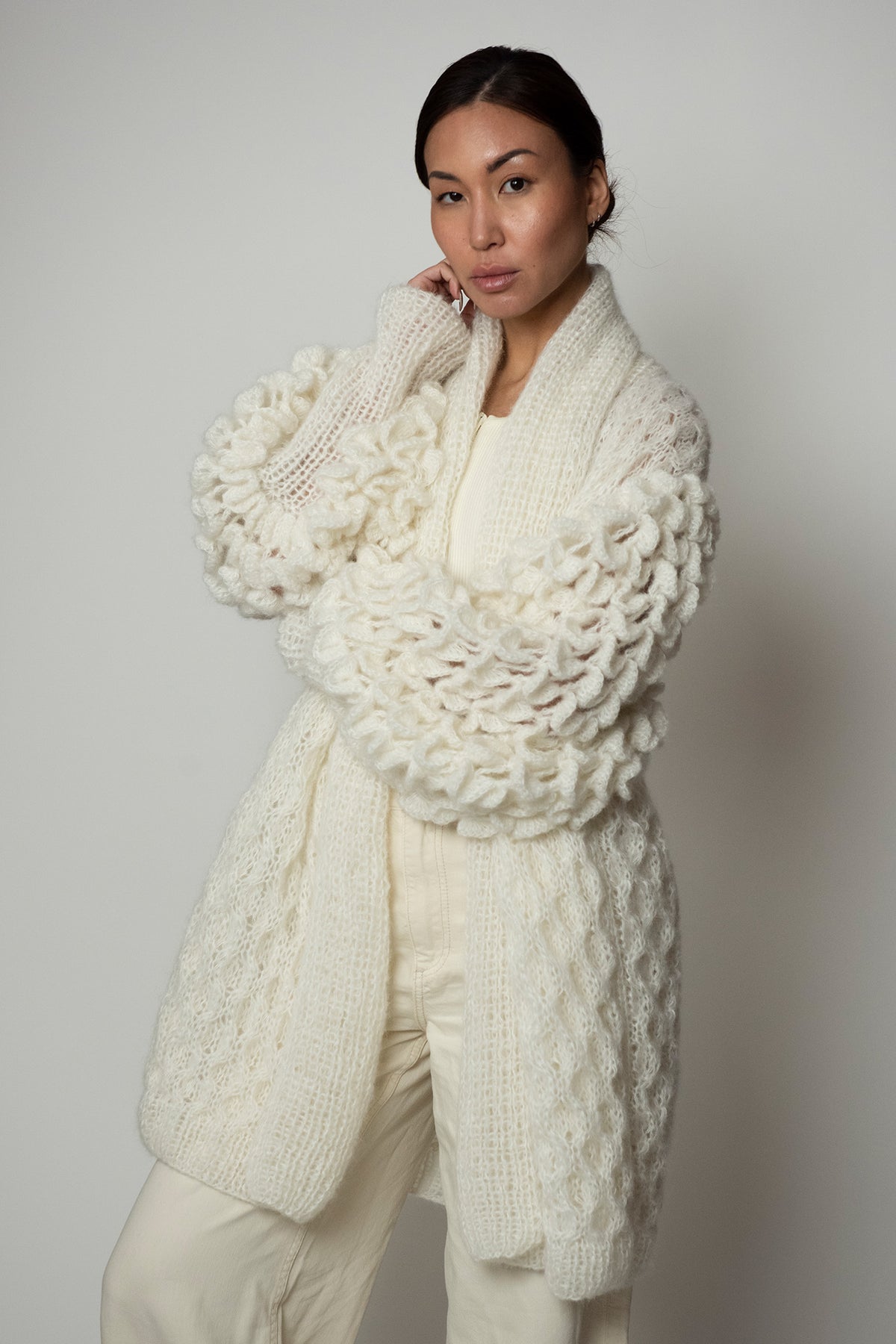 LETANNE | Mini Eva Lace luxury handmade knitwear coat | Letanne