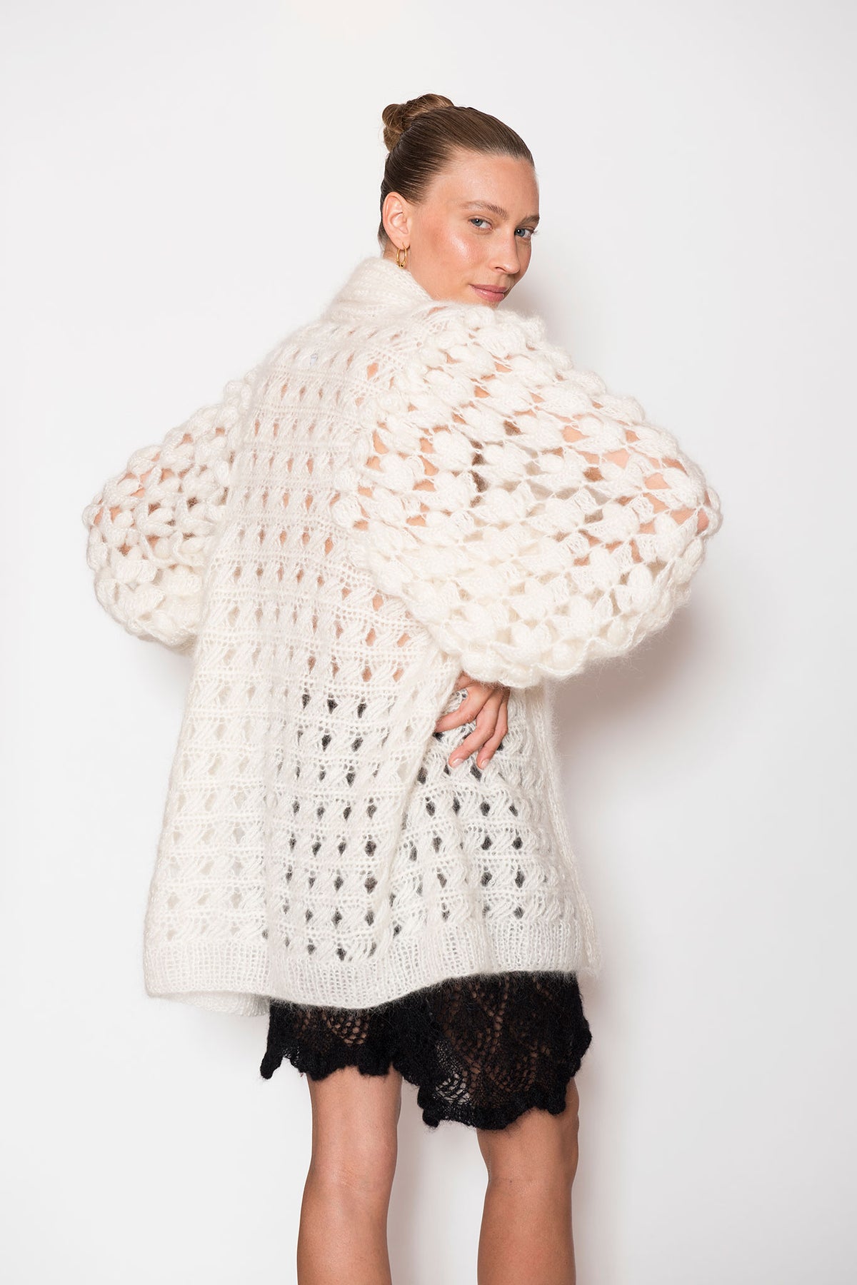 LETANNE | Mini Zoe Lace luxury handmade knitwear Coat | Letanne