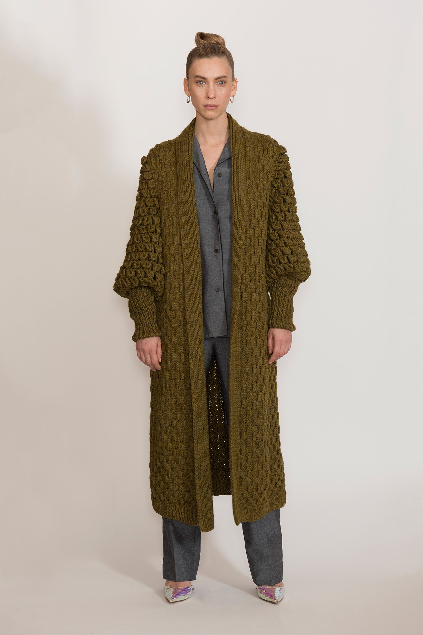 【LENINA】 BRUNI Premium Cash Wool Handmade Coat ★送料込★ LETANNE | Eva Cashmere luxury handmade knitwear Coat | Letanne